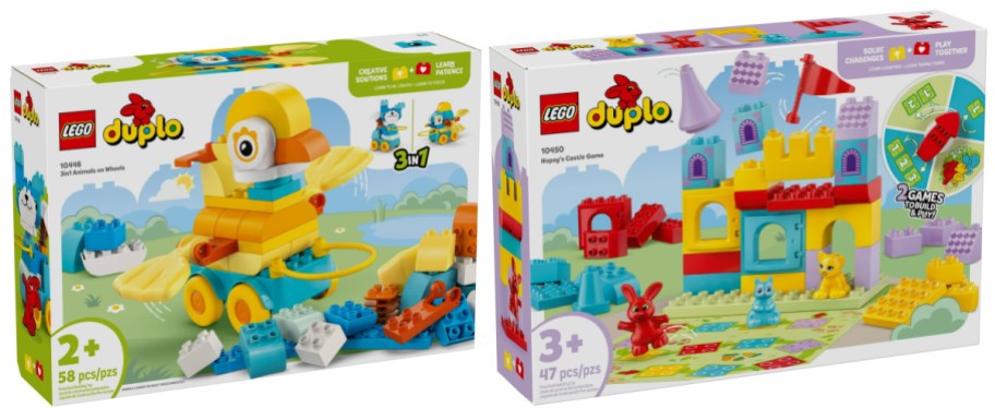 Two LEGO DUPLO sets in boxes.