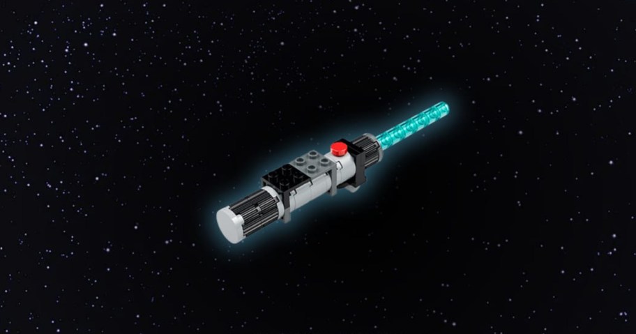 LEGO Star Wars Lightsaber on a space background