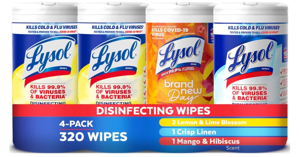 Lysol Disinfectant Wipes Multi-Scent 4-Pack