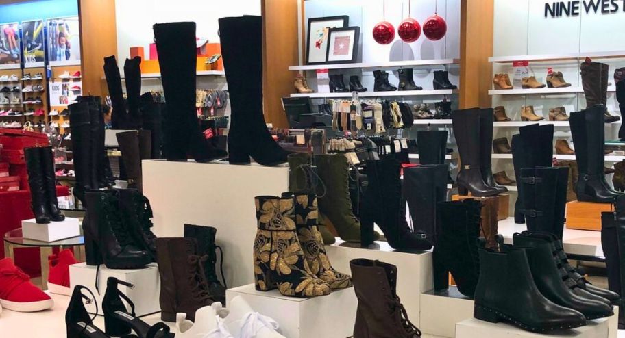 macys display of shoes on the stand