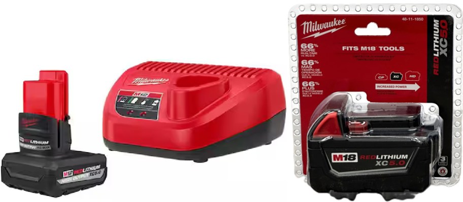 Two Milwaukee tools side by side.