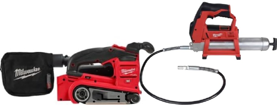 Two Milwaukee tools side by side.