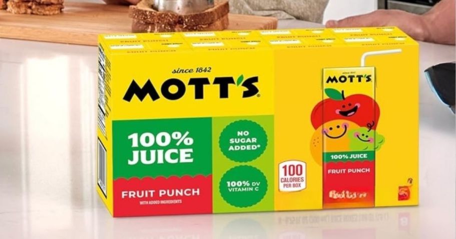 Mott’s Fruit Punch Juice 32-Pack Just $9.57 Shipped on Amazon (Reg. $19)