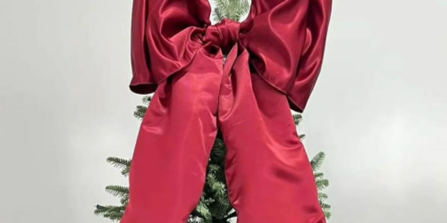 My Texas House Satin Bow Tree Topper Now on Walmart.com (Get the Pottery Barn Look for Less!)