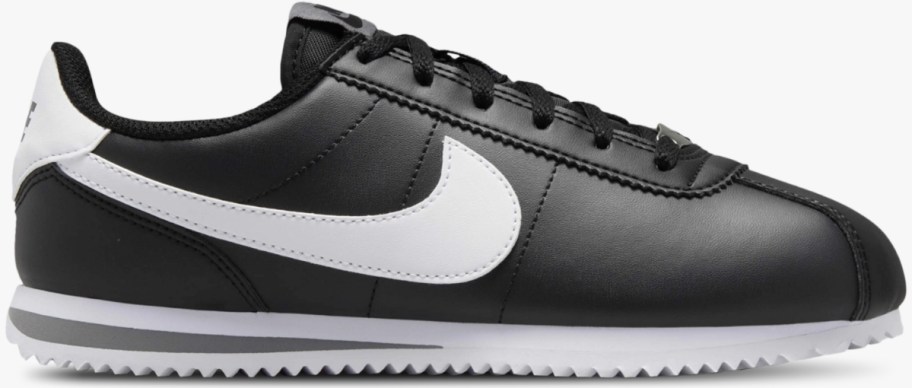 a black and white leather sneaker