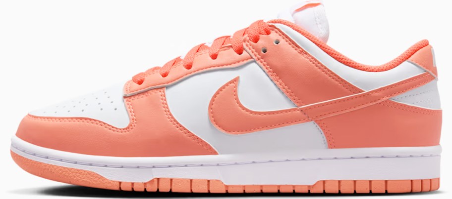 light orange and white nike sneaker