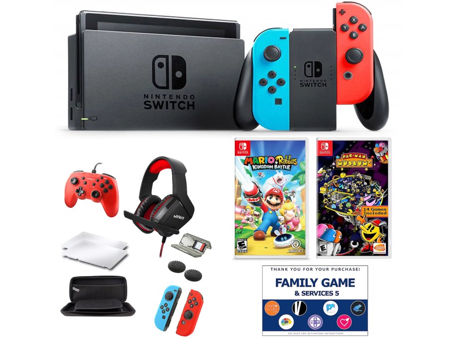 Nintendo Switch, games, and accessories