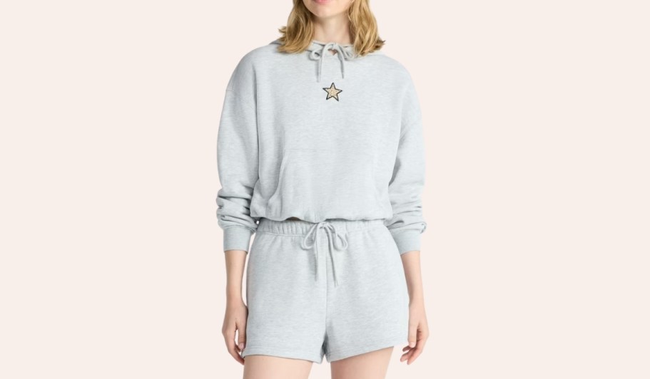 Trendy Hoodie & Shorts Lounge Set UNDER $10 on Walmart.com