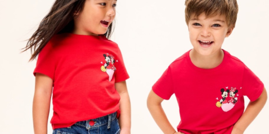 Old Navy Disney Valentine’s Day Clothing from $12.99 | Tees, PJs, & More