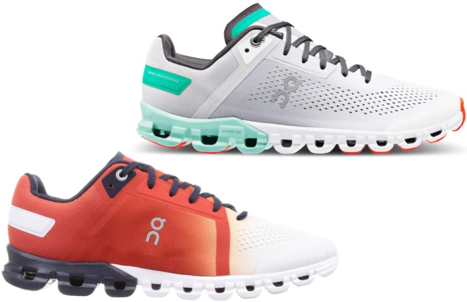 two pairs of on running shoes