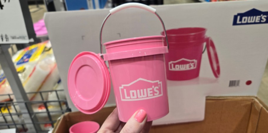 The Viral Mini Lowe’s Bucket Now Comes in PINK (& It’s Food-Safe!)