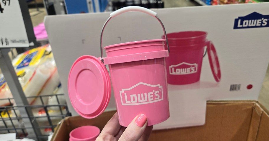 The Viral Mini Lowe’s Bucket Now Comes in PINK (& It’s Food-Safe!)