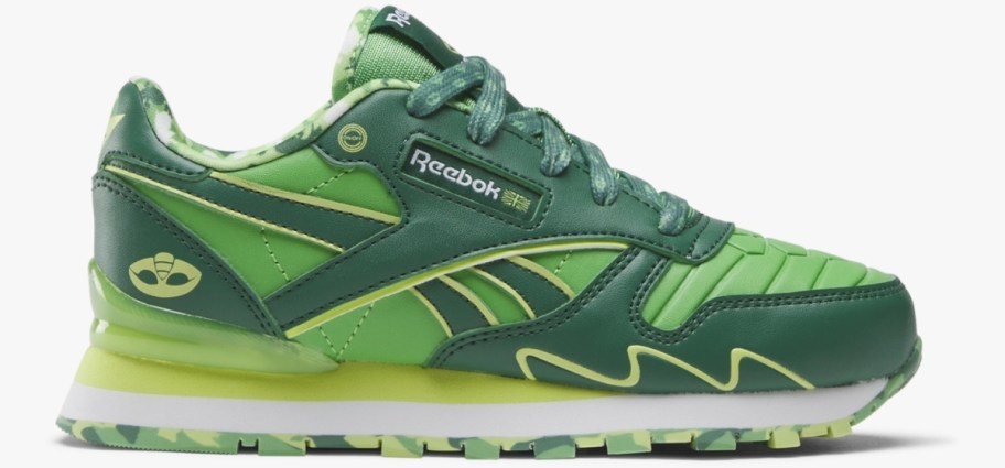 a grren leather sneaker