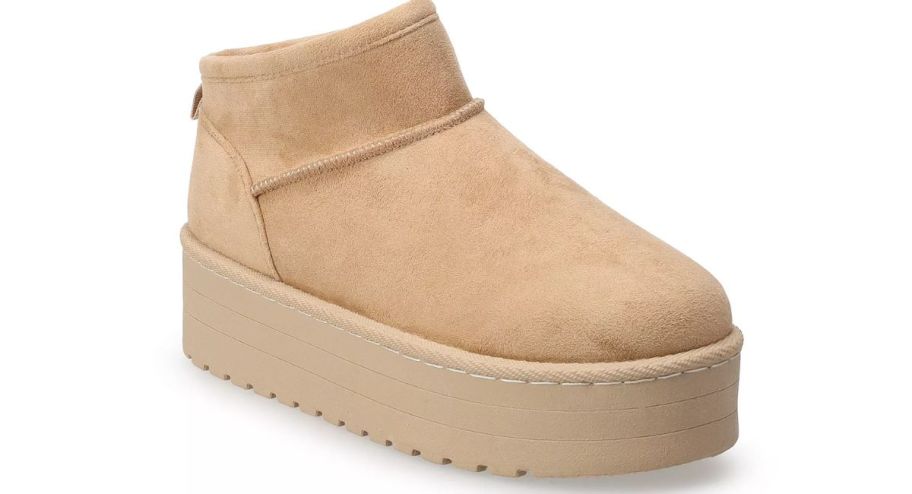 SO Cierra Women's Platform Boots in tan 