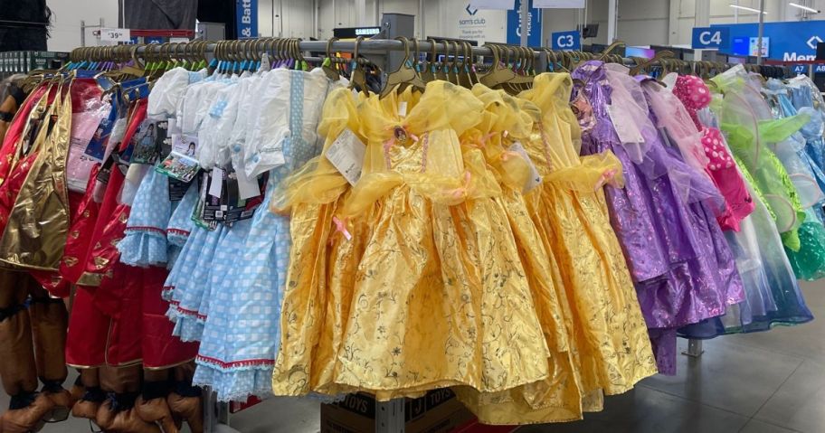 Racks of Sam's Club Halloween Costumes