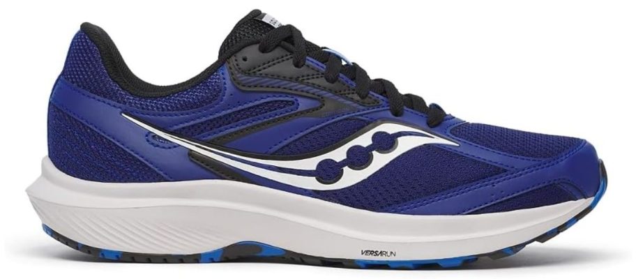 stock image of Saucony blue sneakers
