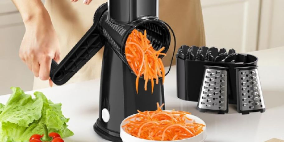 Rotary Cheese Grater Just $17.49 Shipped for Amazon Prime Members – Includes 5 Blades