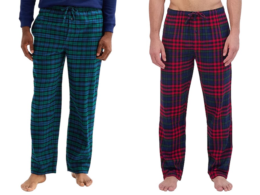St. John's Bay Men's Flannel Pajama Pants and Hanes Men's Flannel Pajama Pants