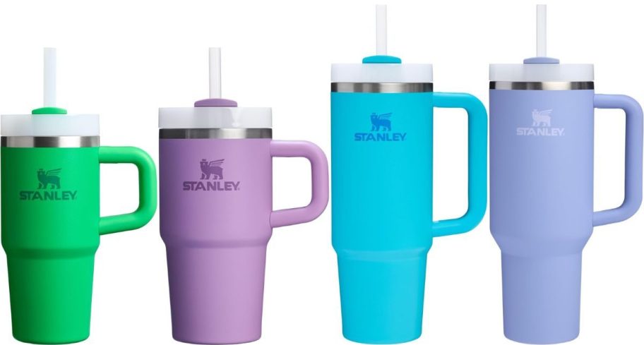 Stock images of Stanley Quencher Tumblers in 4 sizes