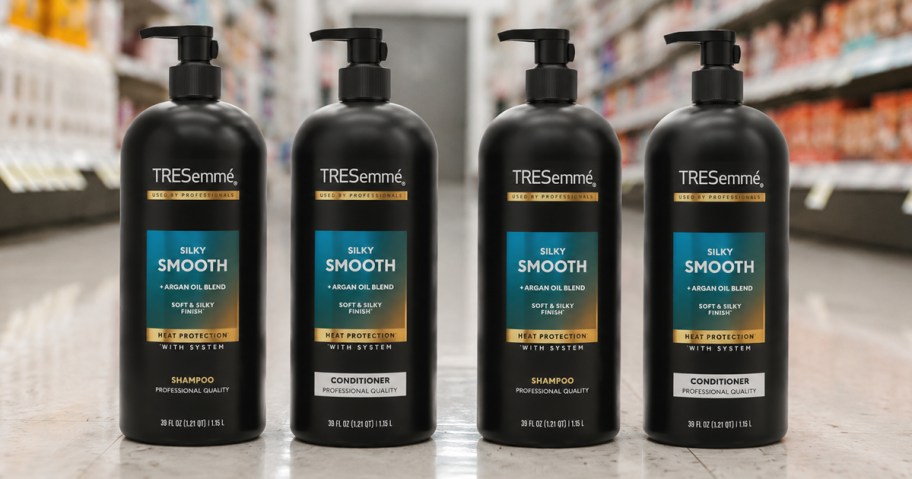 TRESemme shampoo & conditioner on aisle in store