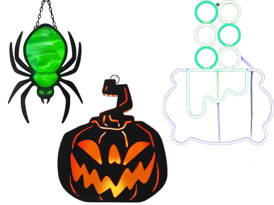 three Target LED light Halloween decorations 