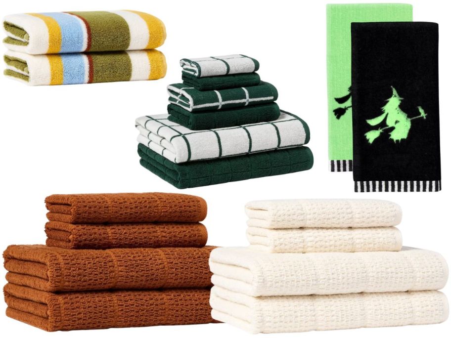 Several towels and towel sets