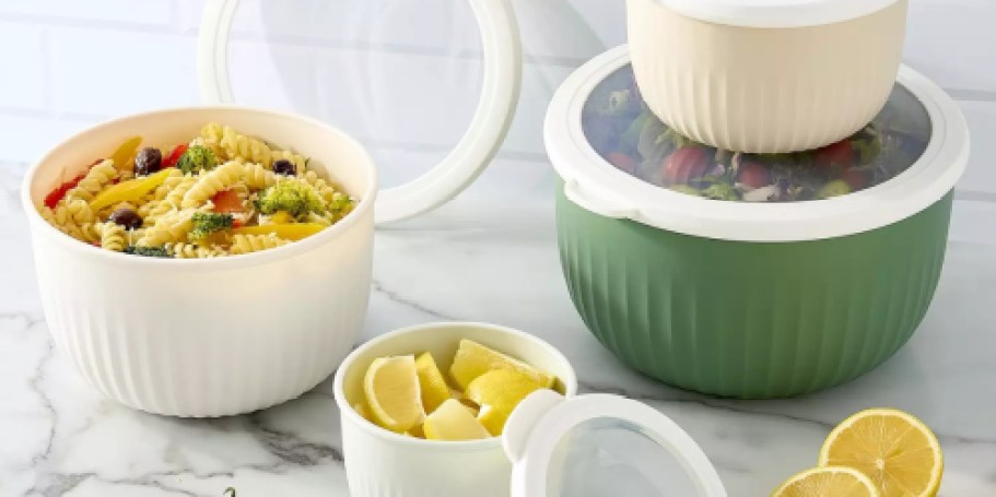 The Big One Nesting Mixing Bowls w/ Lids 4-Pack from $11 on Kohls.com