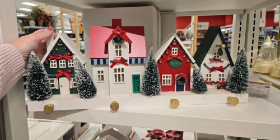 Target’s $30 Light-Up Christmas Village Doubles as the Sweetest Stocking Holder!