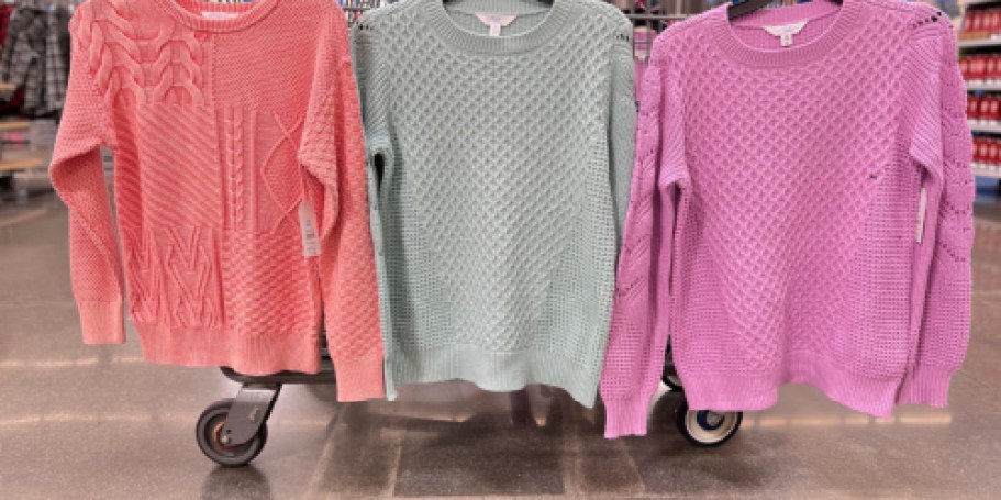 Women’s Time and Tru Sweaters from $5.98 on Walmart.com