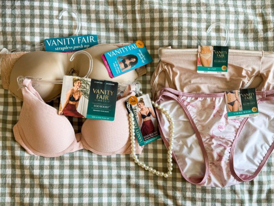 2 Vanity Fair Bras and two matching panties