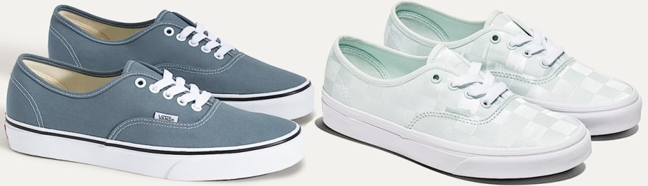 grey and green vans sneakers