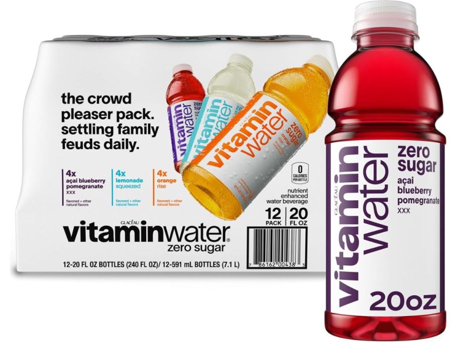 Vitaminwater Zero Sugar 20oz Bottles 12-Count Variety Pack