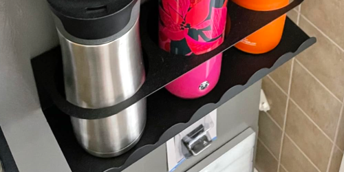 Magnetic Water Bottle Organizer 2-Pack Only $9.99 on Amazon (Holds 6 Stanley Tumblers!)