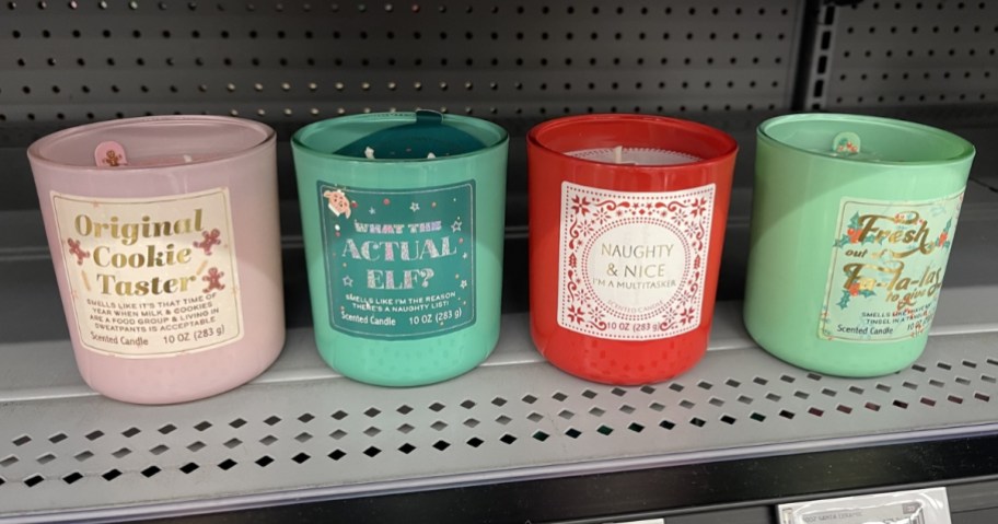 walmart funny christmas candles on store shelf