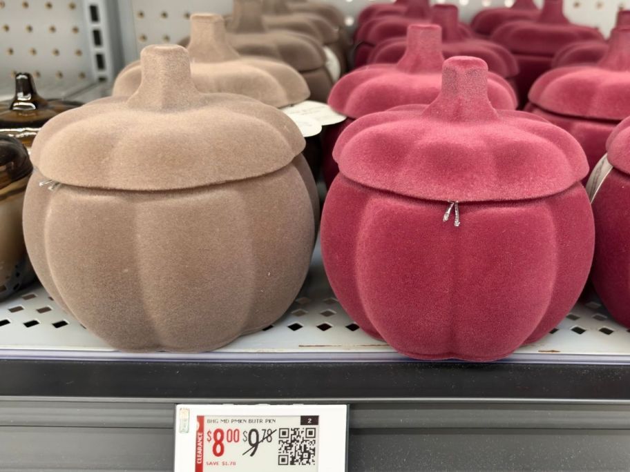 Better Homes & Gardens 2-Wick 12.7oz Flocked Pumpkin Jar Candles