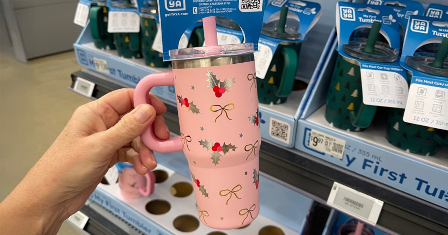 Walmart Kids Christmas Tumbler in Pink