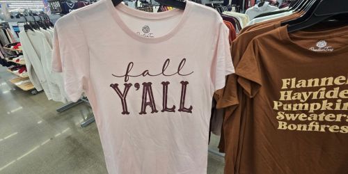 Women’s Fall Graphic Tees UNDER $5 on Walmart.com