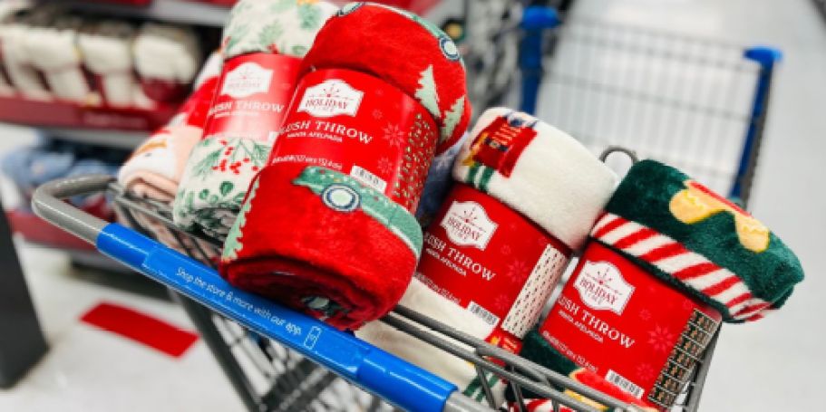 Walmart Holiday Plush Throw Blankets from $5.97 + NEW Character Throws