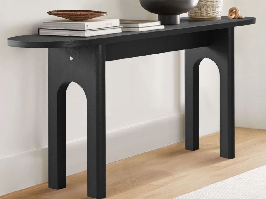 Latitude Run Acantha 60" Ovalentry Manufactured Wood Console Table