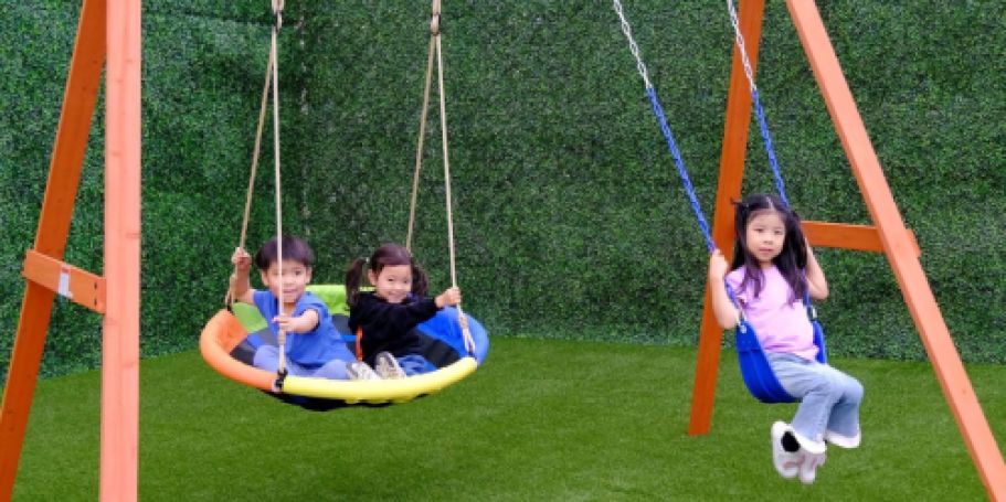 Wooden Swing Sets from $98 Shipped on Walmart.com (Reg. $250)