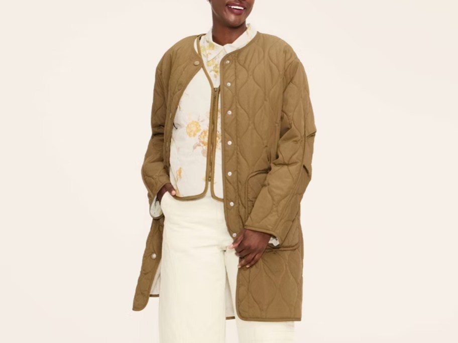 Woolrich x Target Women's Quilted Jacket and Floral Vest