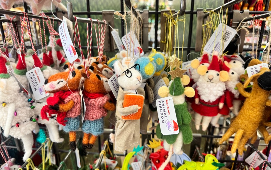 World Market Animal Kingdom Ornaments