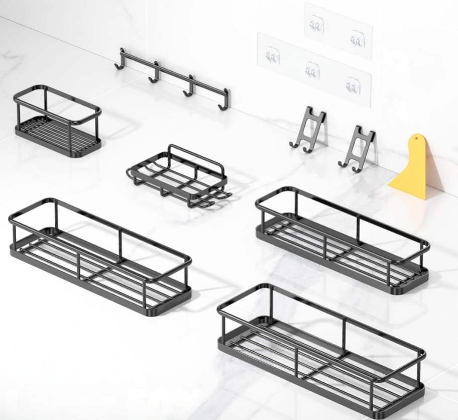 6 piece shower caddy set