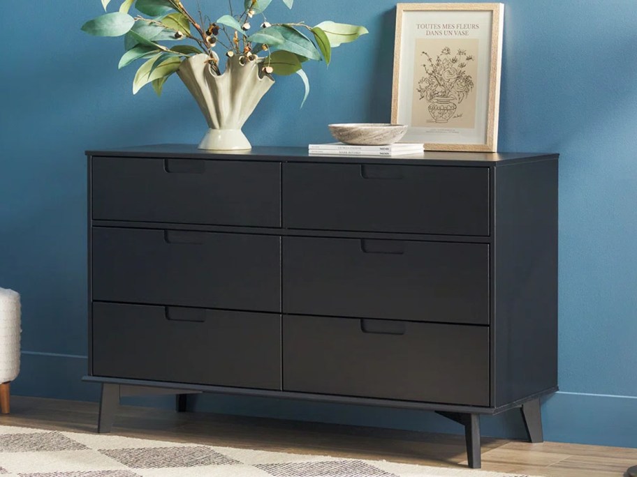 Yarber 6 Drawer Solid Wood Double Dresser