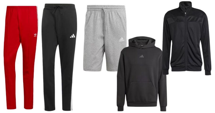 adidas pants, shorts, and sweatshirts