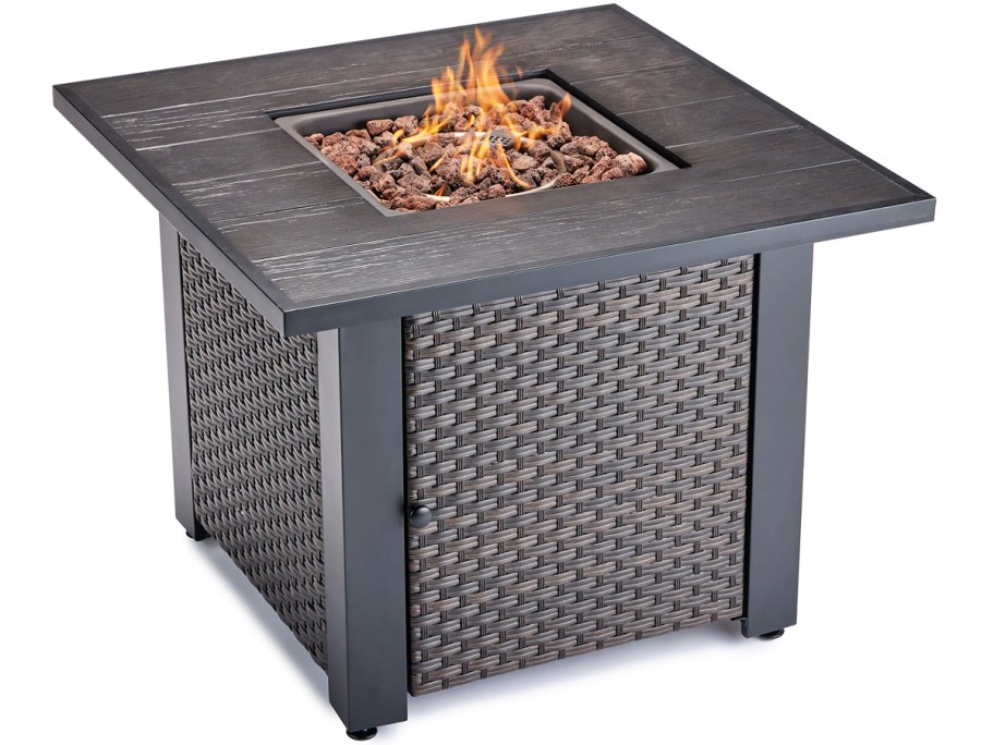 square fire pit table