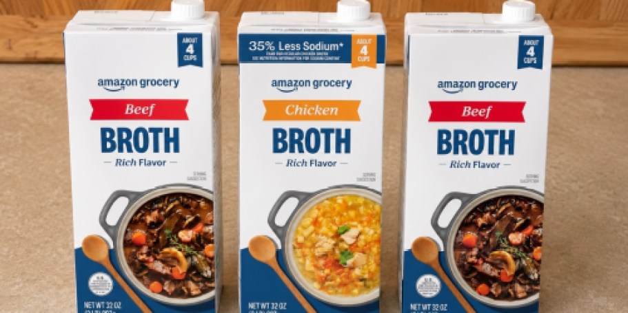 Amazon Grocery Broth 32oz Just $1 Shipped