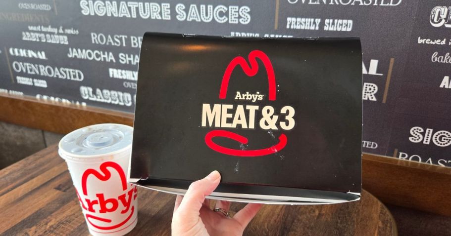 Arby’s New Meat & 3 Combo Only $7.99 (Includes Sandwich, 3 Sides, & Drink!)