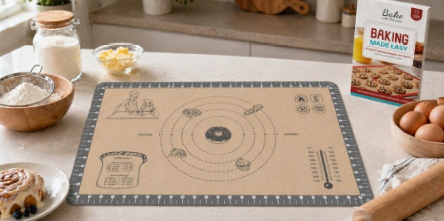 Silicone Baking Mat w/ Measurements & Recipes Only $5.99 on Amazon