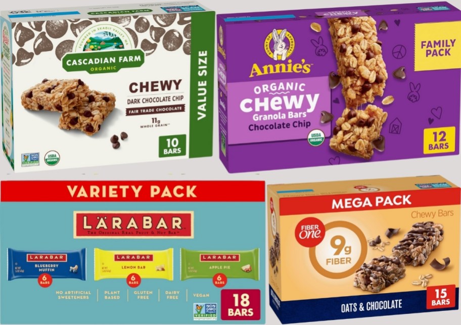 various packaged foods